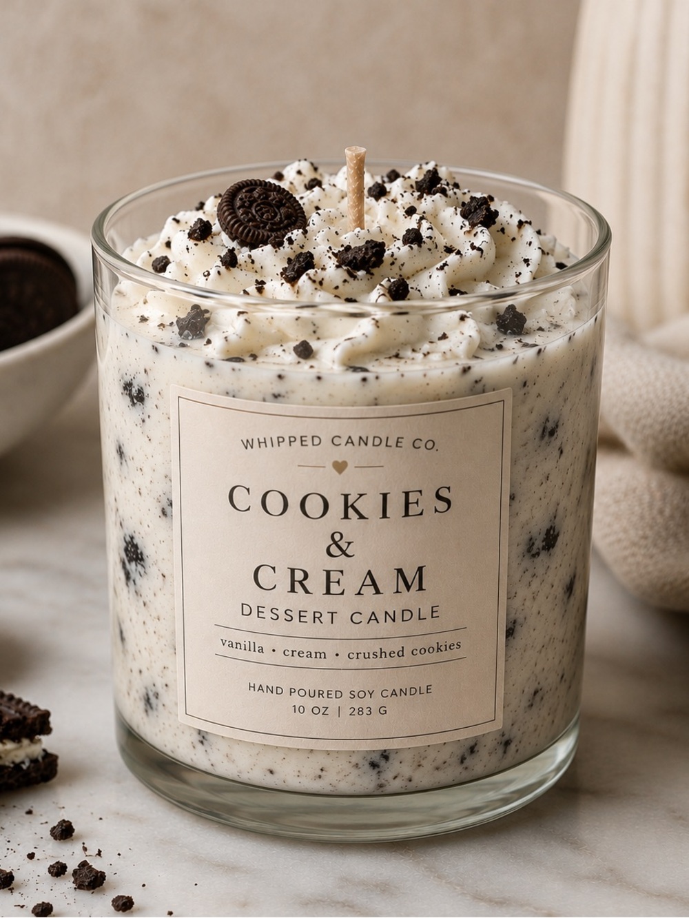 Cookies & Cream Dessert Candle - Cream